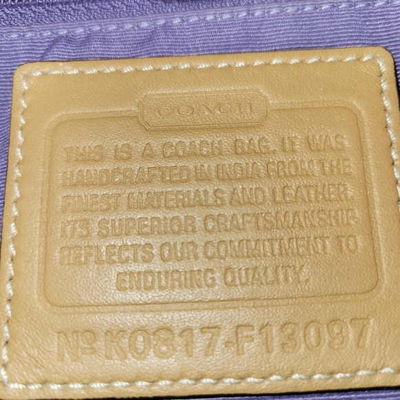 EUC Coach Signature Canvas Bag with Leather Accents - Picture 5 of 5